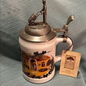 Beer Stein with Pewter Lid